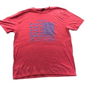 Gildan Softstyle Mens T-Shirt XL Red Fleet Feet Stars & Stripes 5K Veteran Tee